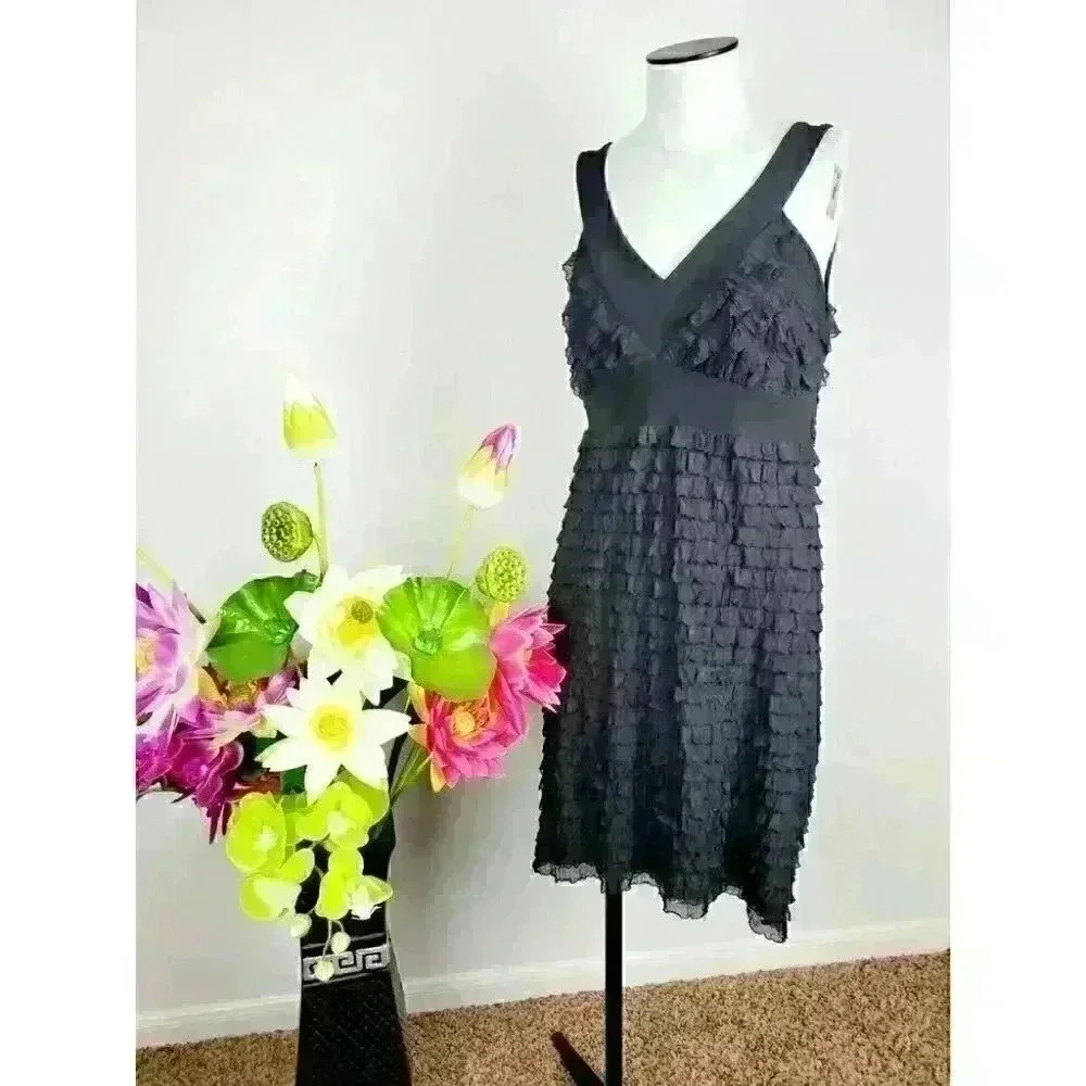 Volume One Ruffled Dress women size XL Jun…